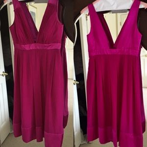 Fuchsia silk dress Democracy 8