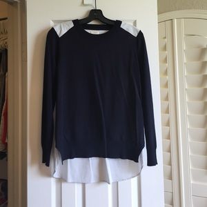 J Crew Mixed Media Sweater