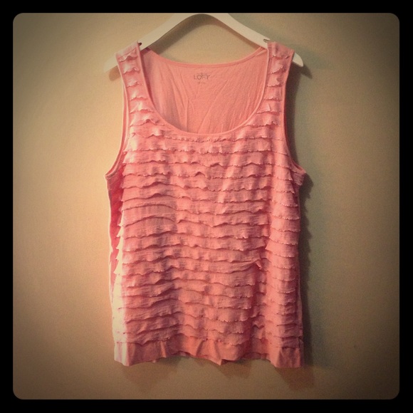 Ann Taylor Loft Sleeveless ruffle top