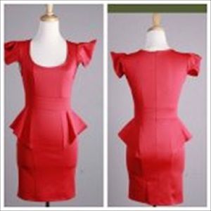Peplum mini dress