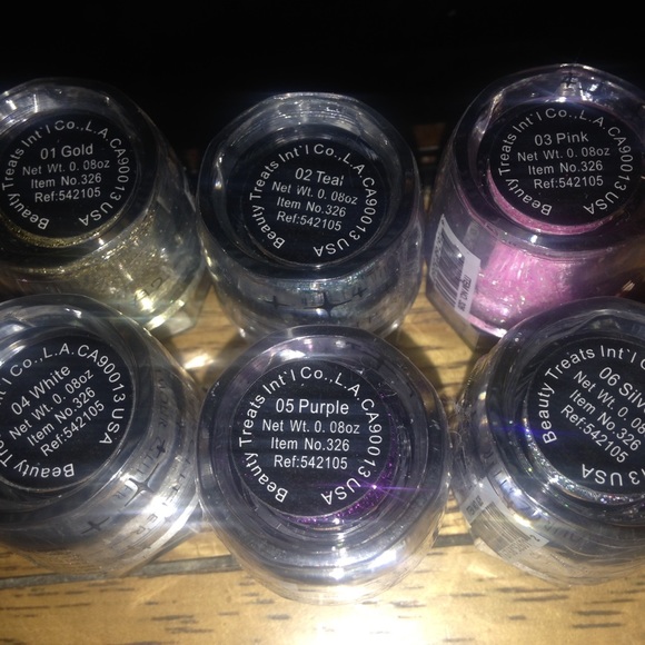Beauty Treats 6 jars of loose eye glitter