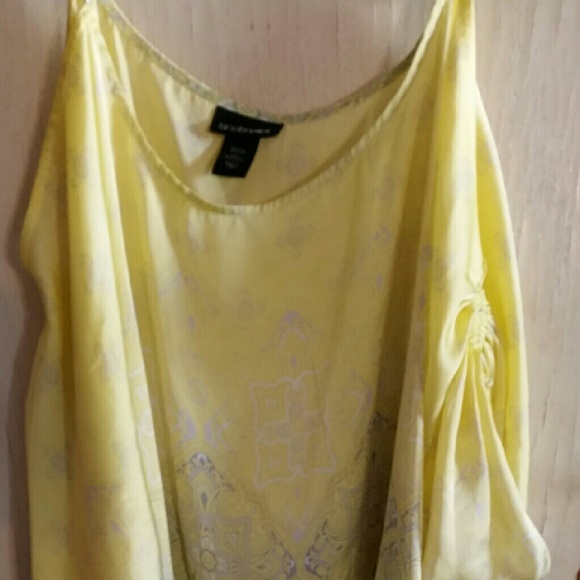 Satin type blouse open shoulder