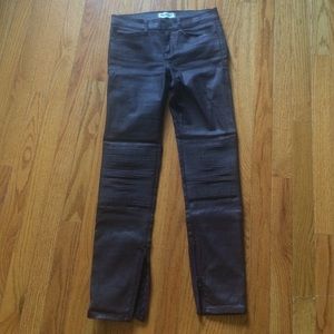 Madewell waxed moto pants