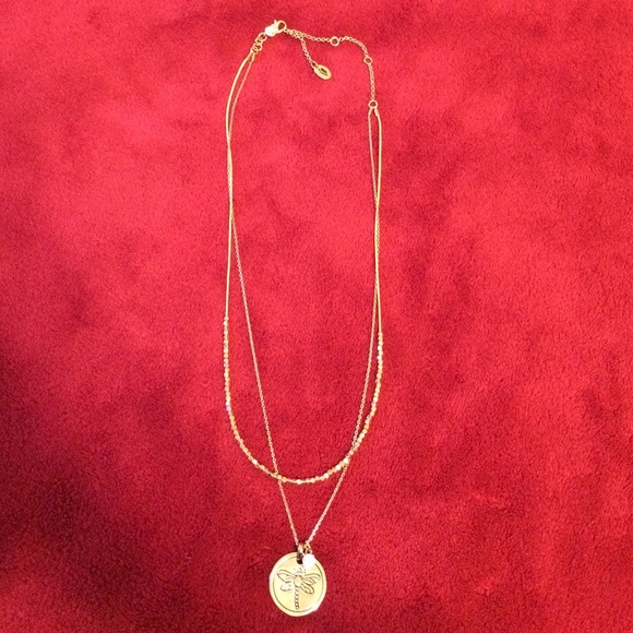 Juicy Couture Layered Gold Pendant Necklace