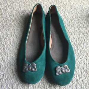 "Pilcro and the Letterpress" green flats size:10