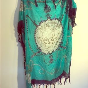 Urban outfitters square scarf with dog detail