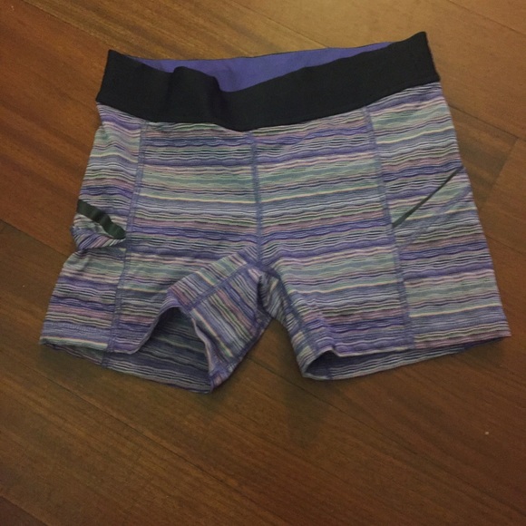 Lululemon spandex stripy shorts