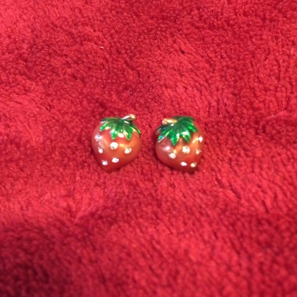 Juicy Couture Strawberry Gold Stud Earrings SOLD