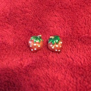Juicy Couture Strawberry Gold Stud Earrings SOLD