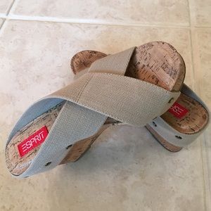 Esprit Sling Web wedge sandals