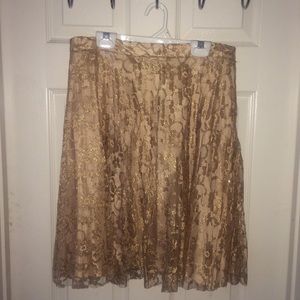 Gold Lace Skirt
