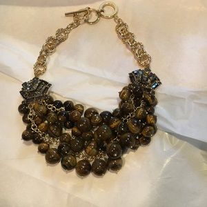 C Wonder tourtise & gold toggle necklace