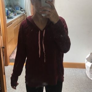 Brandy Melville Maroon hoodie