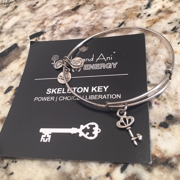 Alex and Ani Skeleton Key Bracelet Russian Silver