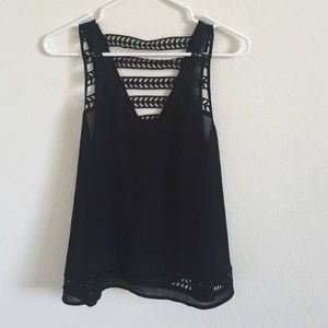 Black cutout tank