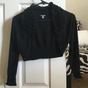 Ruffled Cropped Shrug
