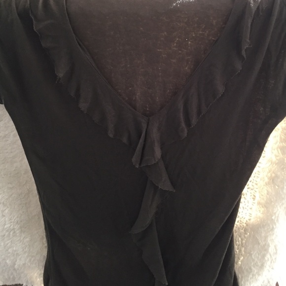 Olive green Top with soft ruffles - size XS