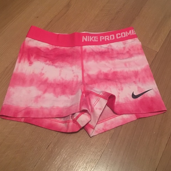 Nike Other - Pink Tie-Dye Nike Compression Shorts