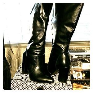 Knee High Leather Boots NWT