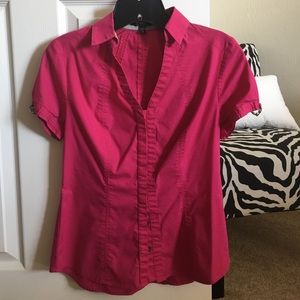 Fuchsia Cap Sleeve Medical Assistant Shirt