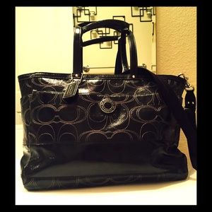 Coach bag, large patent leather