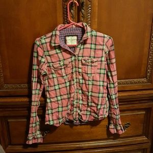 Girl's Abercrombie & Fitch Long Sleeve Flannel