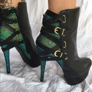 Glitter high heels