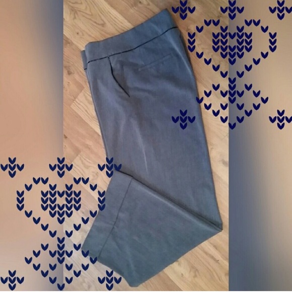 New High waisted pants with black leather piping.