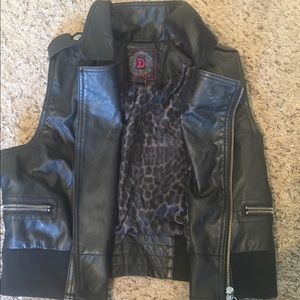 Black leather vest. Never worn