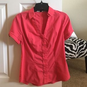 Coral Cap Sleeved Medical Assistant Shirt