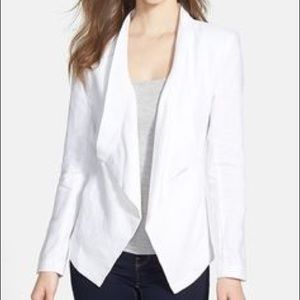 Michel Kors Drape Collar Linen Jacket