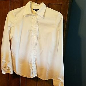 Lands End ruffle front blouse. NWOT..long sleeved