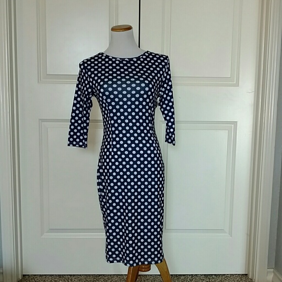 Sunny Fair Dresses & Skirts - Blue and White Polka Dot Dress
