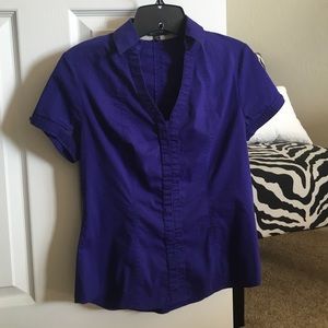 Purple Cap Sleeved Medical Assistant Shirt