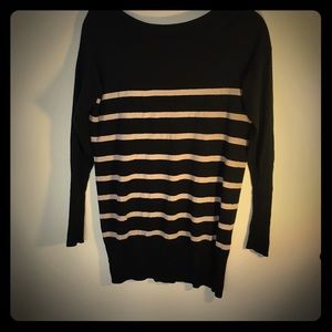 Black and beige striped sweater