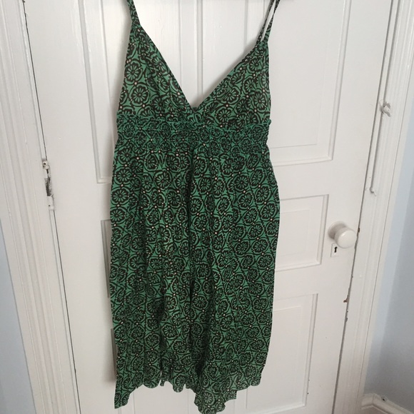 Red Herring teal pattern baby doll cover up