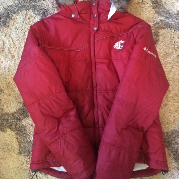 Limited edition WSU Columbia fur winter coat.