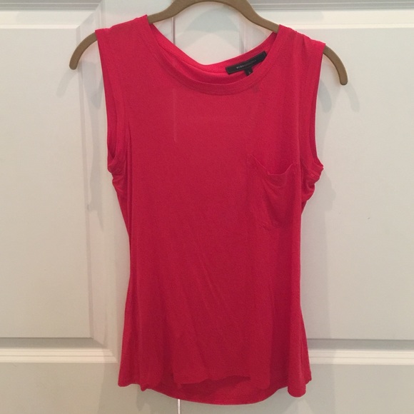 BCBG MaxAzria red top with back cutout