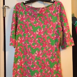 EUC Lilly Pulitzer Printed Boatneck Top