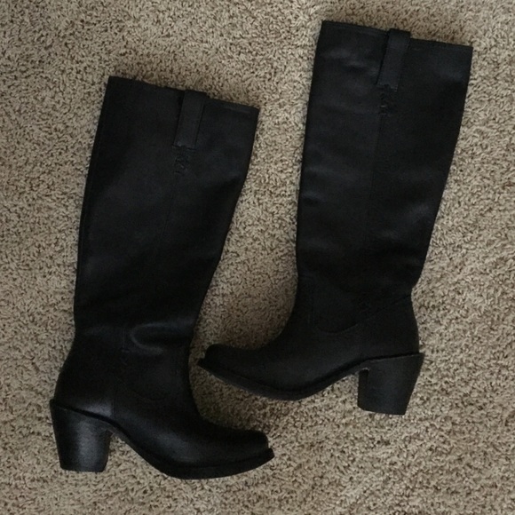 Frye tall riding boot with heel