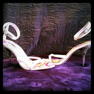 White and silver sandals