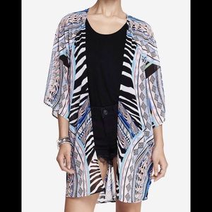 Zebra abstract print kimono. NWOT