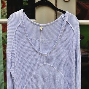 Lavender Free People long sleeve thermal sweater