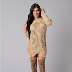 Fashion Nova frayed sweater
