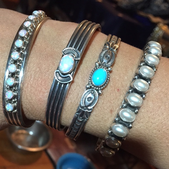 Sterling silver turquoise cuff