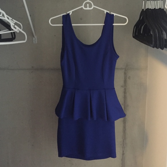 Royal Blue Peplum Dress