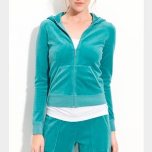Juicy Couture Velour Jacket - Turquoise