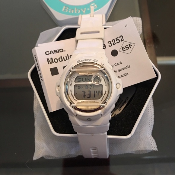 White Baby G shock watch