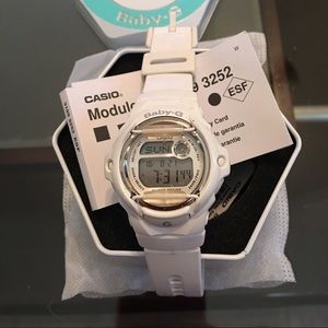 White Baby G shock watch