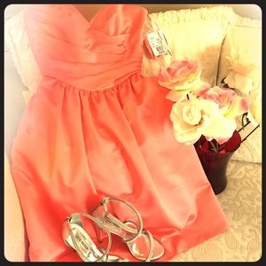 Coral Sweet ❤️Cut Mid Length Bridesmaids Dress